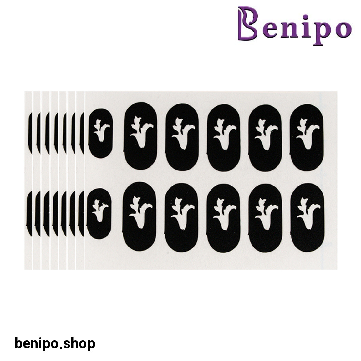 لنز ناخن کد 04 بسته 10 عددی ارسال با طرح رندوم