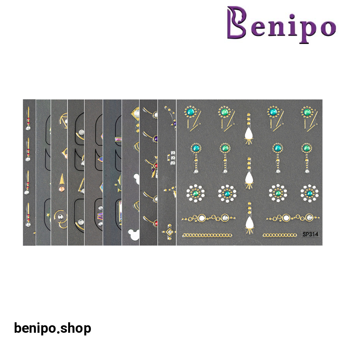 لنز ناخن کد 05 بسته 10 عددی ارسال با طرح رندوم