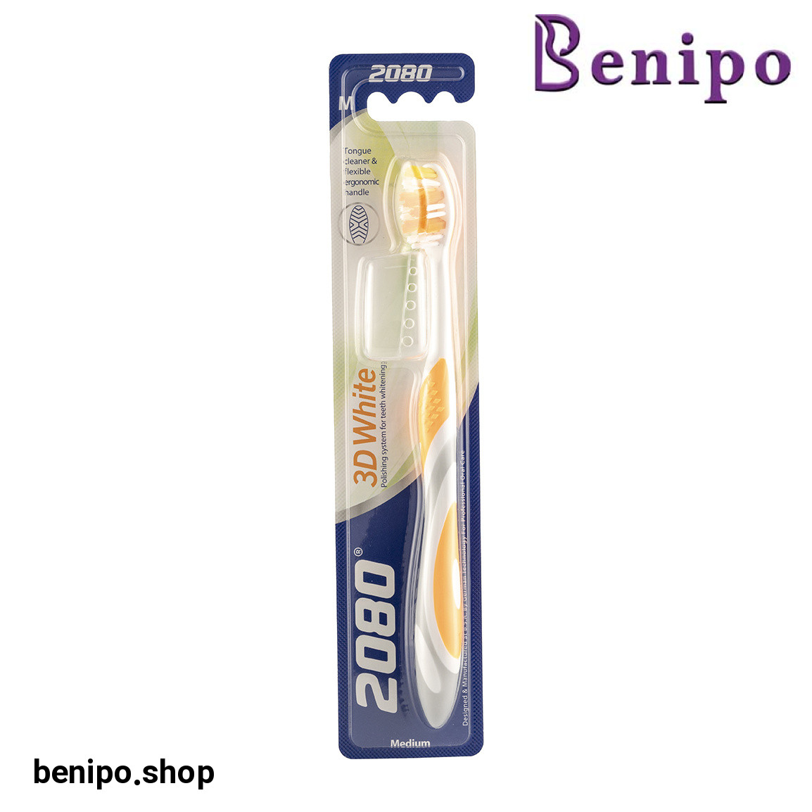مسواک مدل 3D White با برس متوسط