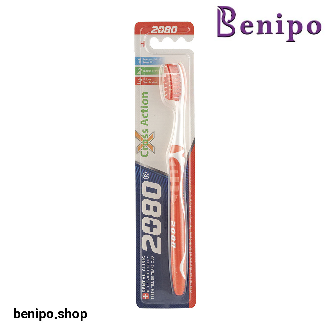 مسواک ارتودنسی مدل Cross action با برس نرم