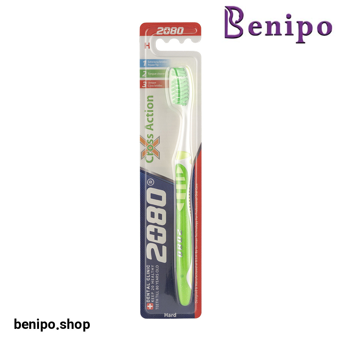 مسواک مدل Cross action با برس سخت