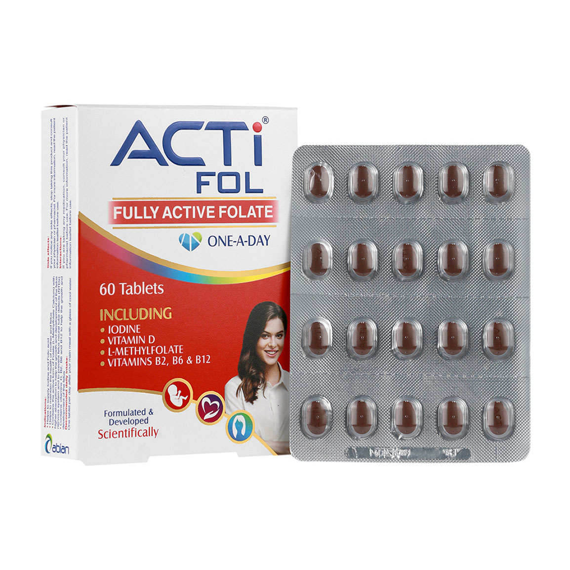 قرص آهن مدل Acti Fol مخصوص بانوان باردار بسته 60 عددی