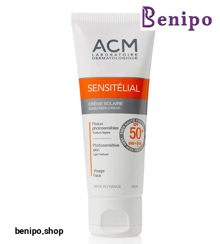 کرم ضد آفتاب SPF50 سن سی تلیال فاقد رنگ پوست نرمال و خشک