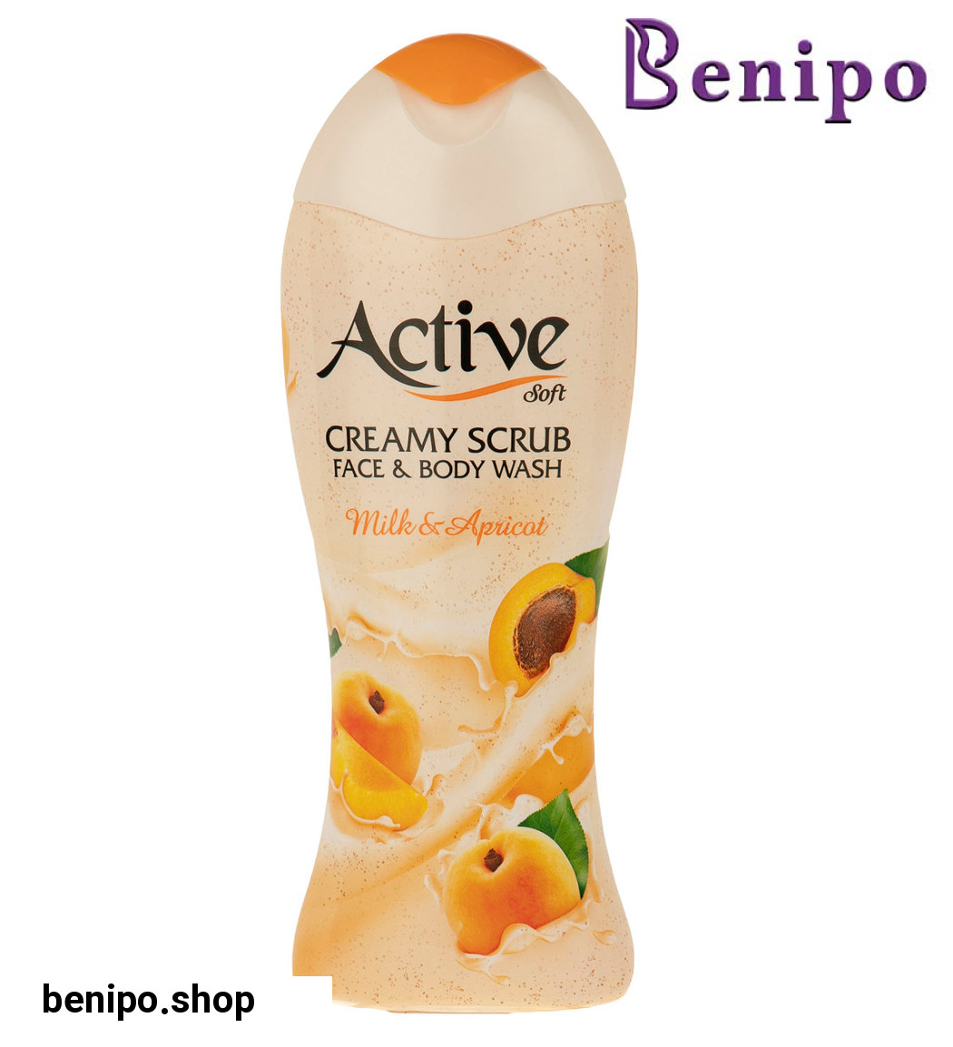 شامپو بدن و صورت کرمی با رایحه شیر و زردآلو 400گرم