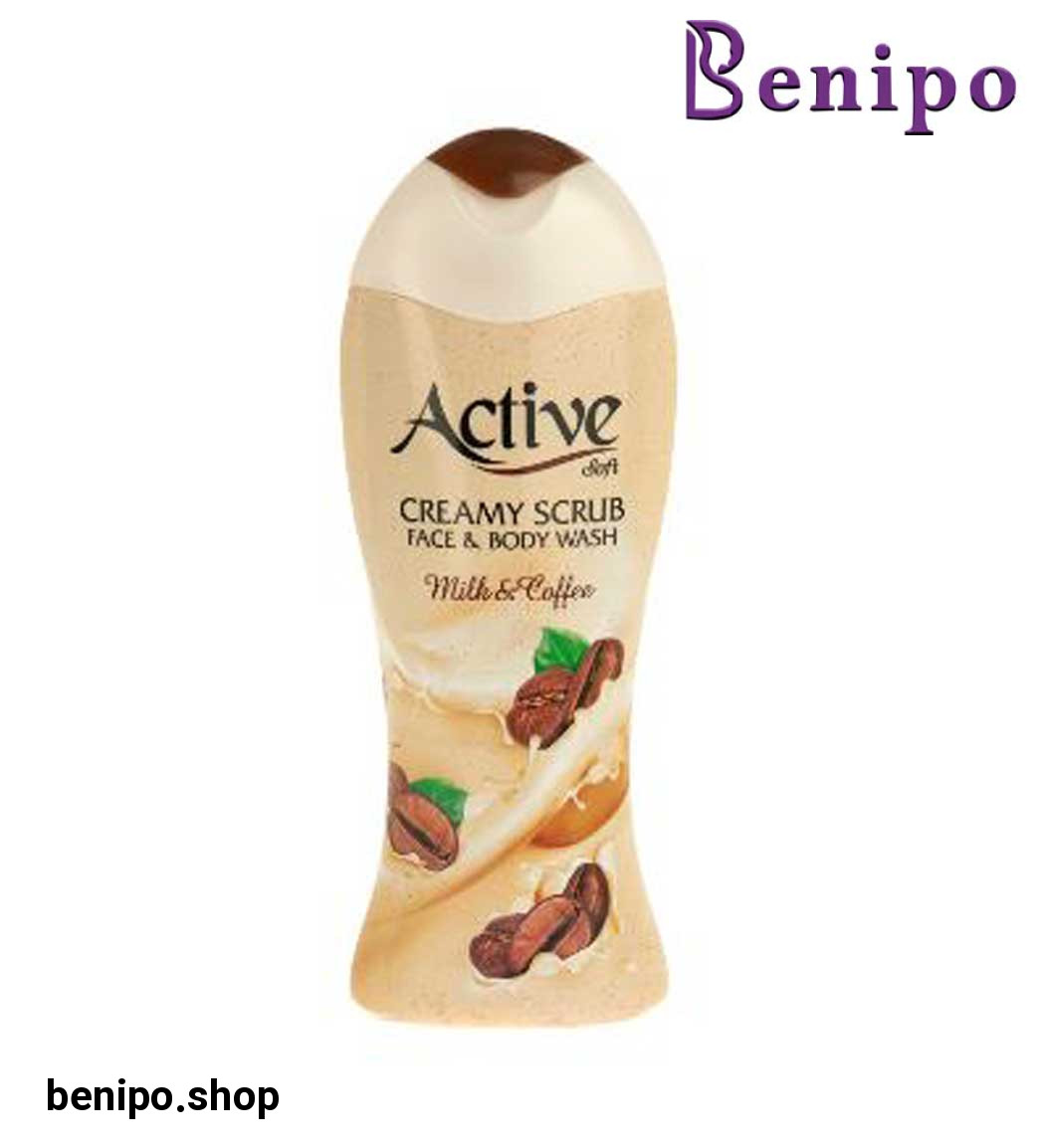 شامپو بدن و صورت کرمی با رایحه شیر و قهوه 400گرم
