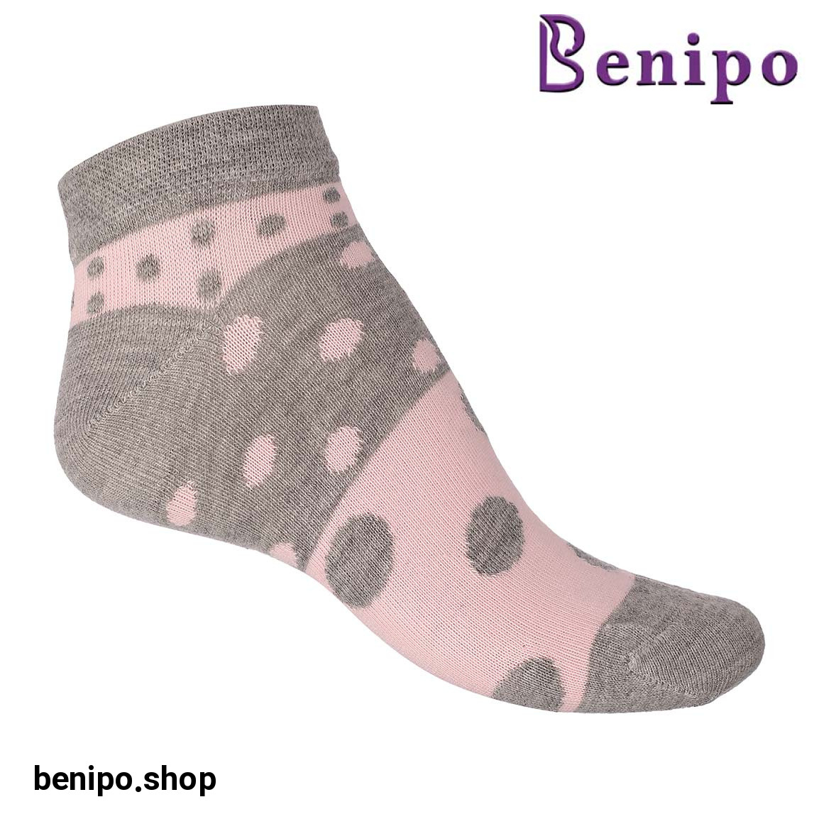 جوراب پنبه ای مچی زنانه مدل خالدار