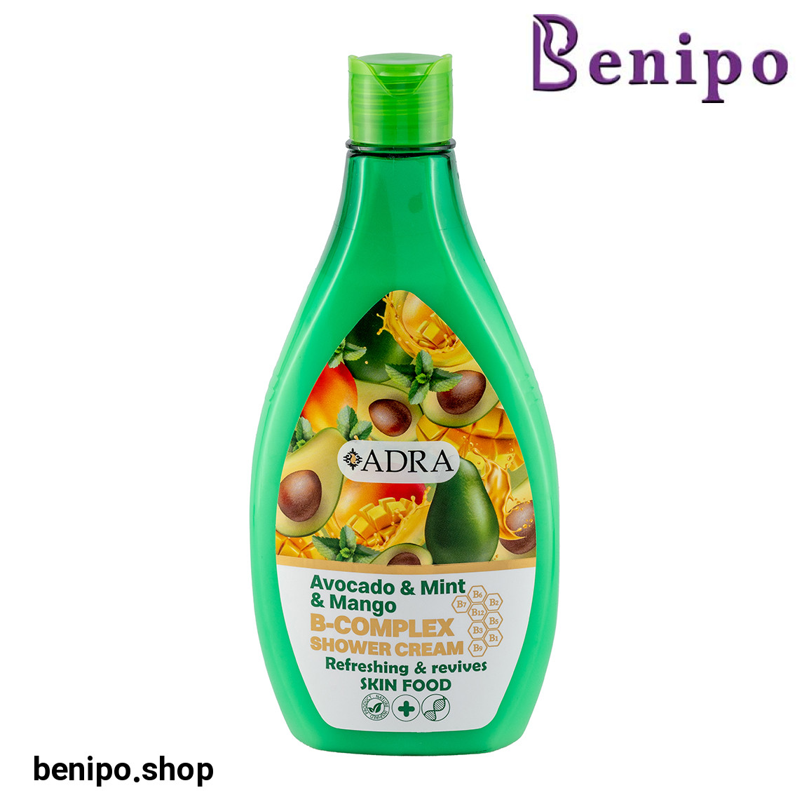 شامپو بدن کرمی ب کمپلکس حاوی آووکادو، نعنا و انبه حجم 400 میل