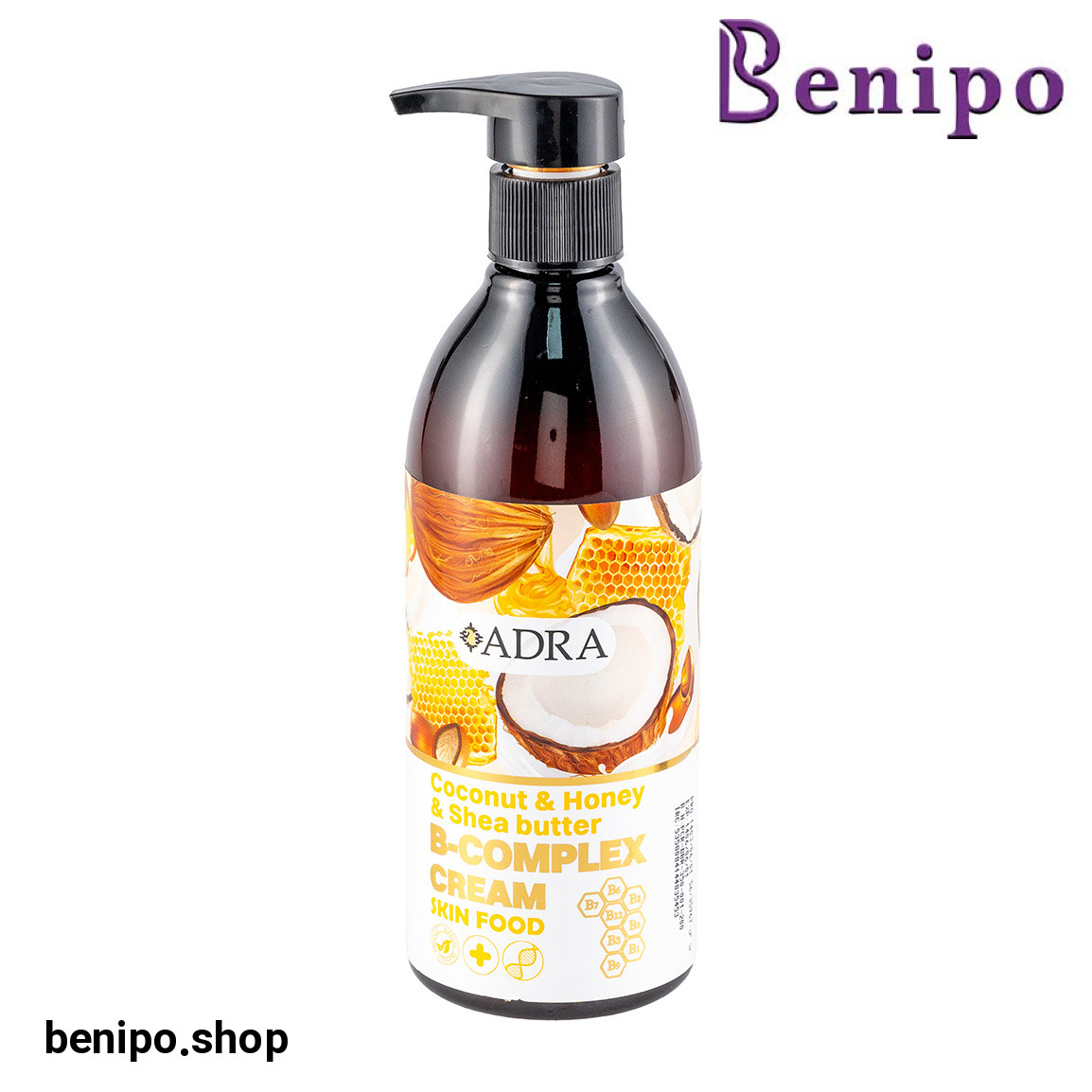 کرم مرطوب کننده ب کمپلکس حاوی روغن نارگیل، عسل و شی باتر حجم 350 میل