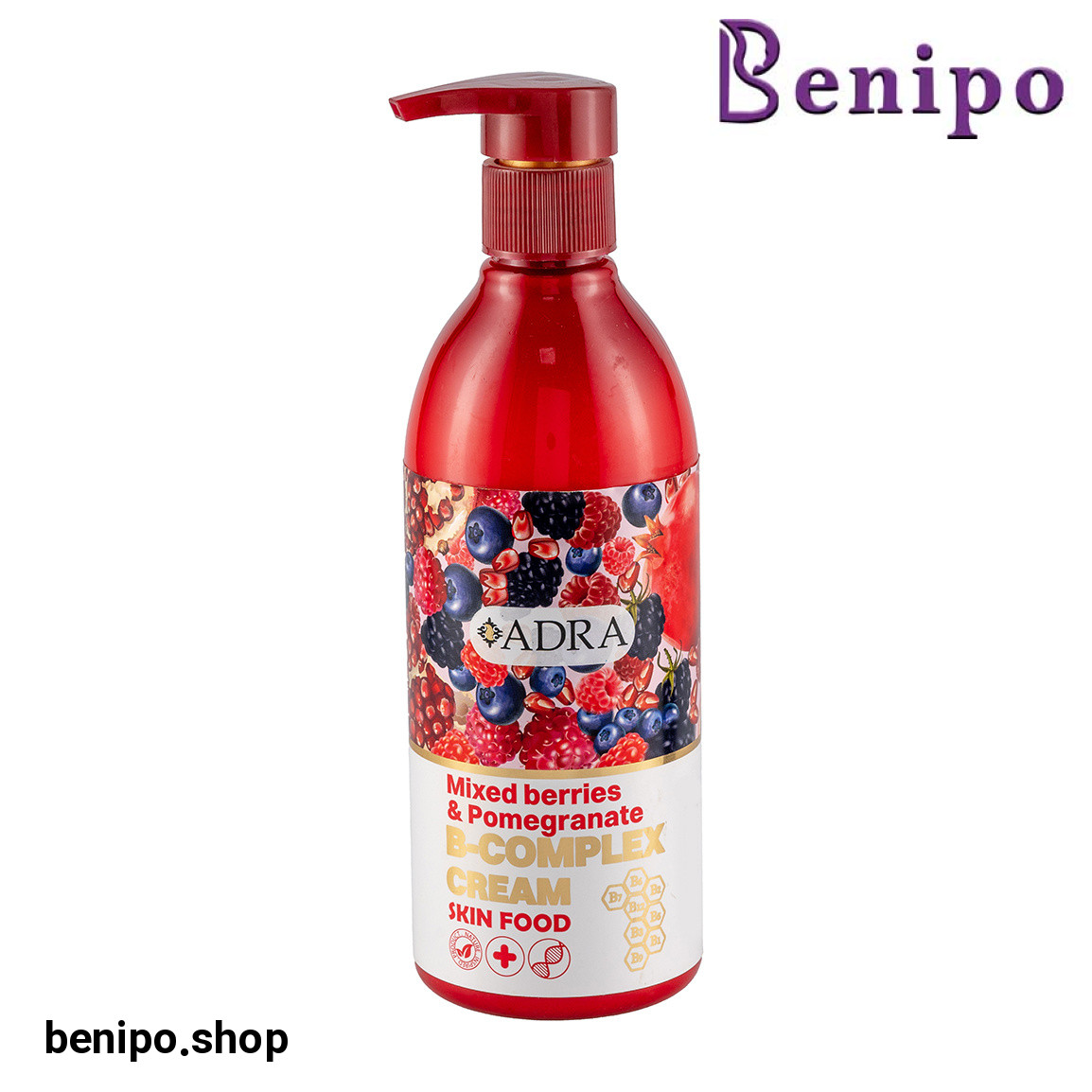 کرم مرطوب کننده ب کمپلکس حاوی عصاره بلو بری، تمشک و انار حجم 350 میل