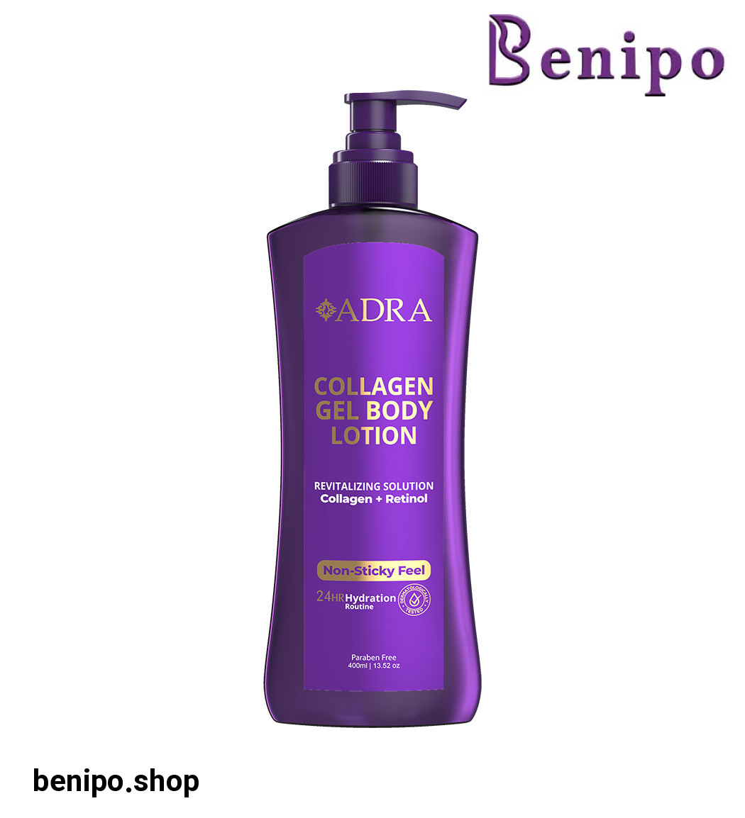 ژل لوسیون بدن کلاژن بدون پارابن حجم 400 میلی لیتر