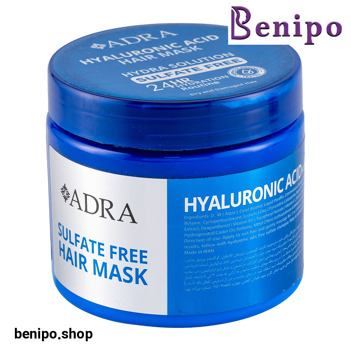 ماسک مو با آبکشی فاقد سولفات حاوی هیالورونیک اسید 400میل