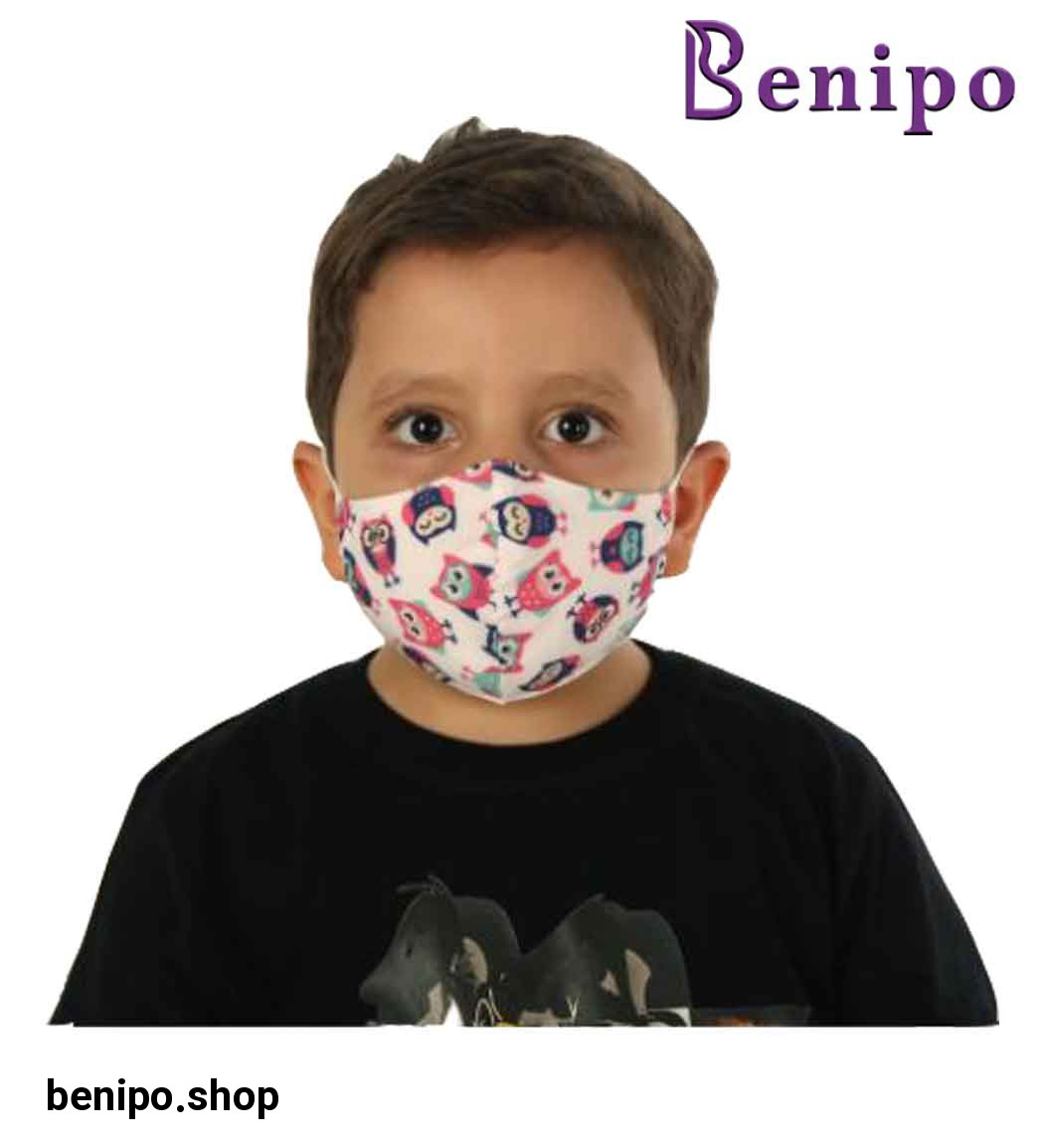 ماسک تنفسی پارچه ای کودکان مدل پرنگ