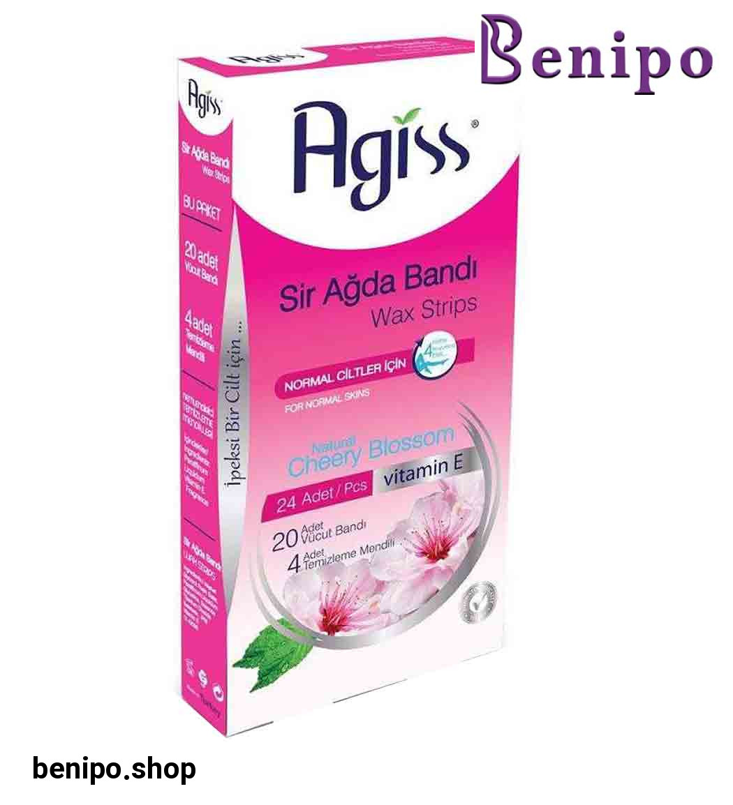 نوار موبر ترکیه ای  بدن 24 عددی مناسب پوست های معمولی به همراه 4 عدد دستمال پاک کننده