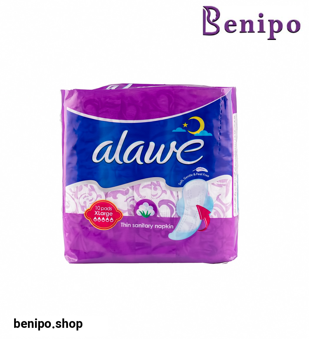 نوار بهداشتی بالدار فلاف نازک خیلی بزرگ 10 عددی کتان