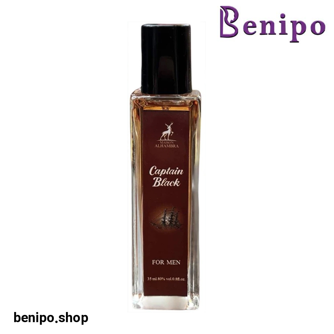 عطر جیبی مردانه مدل Capitan Black حجم 35 میلی لیتر