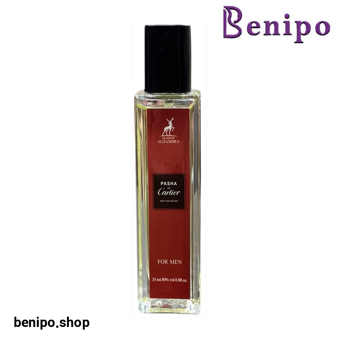 عطر جیبی مردانه مدل Pasha de Cartier Edition Noire حجم 35 میلیلیتر