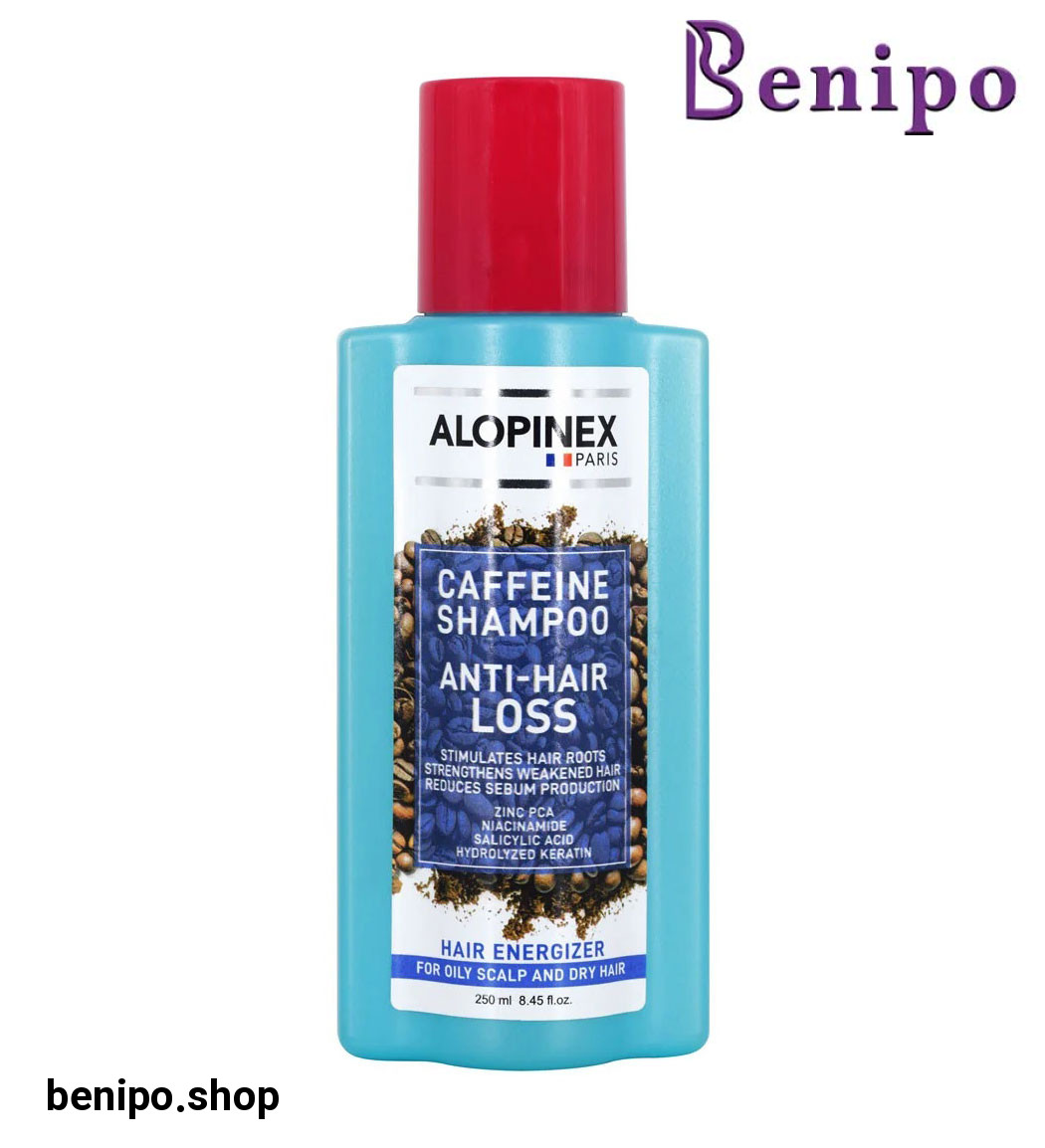 شامپو ضد ریزش مو حاوی کافئین مناسب کف سر چرب و موی خشک 250میل
