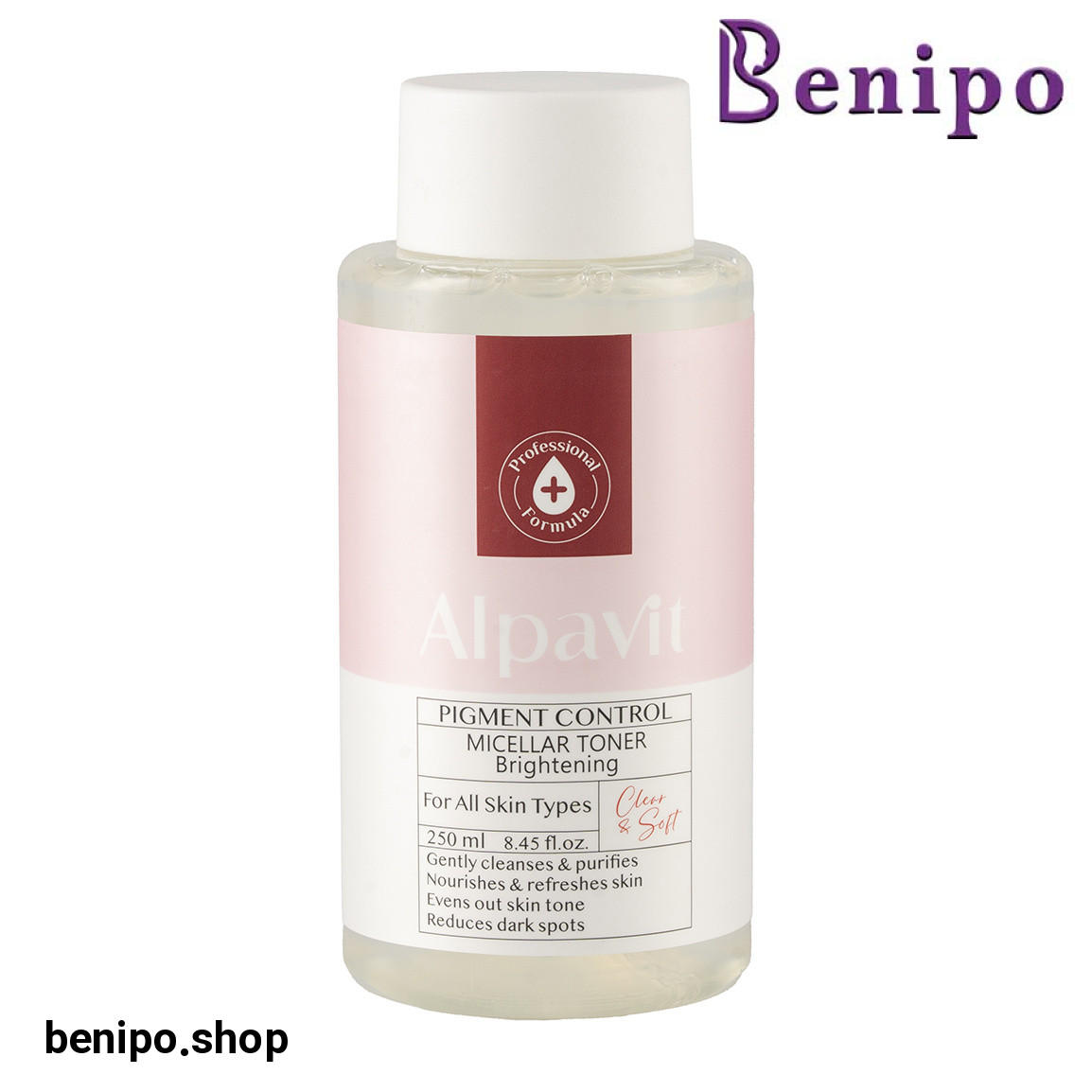 محلول پاک کننده و روشن کننده پوست مناسب برای انواع پوست حجم 250 میلی لیتر