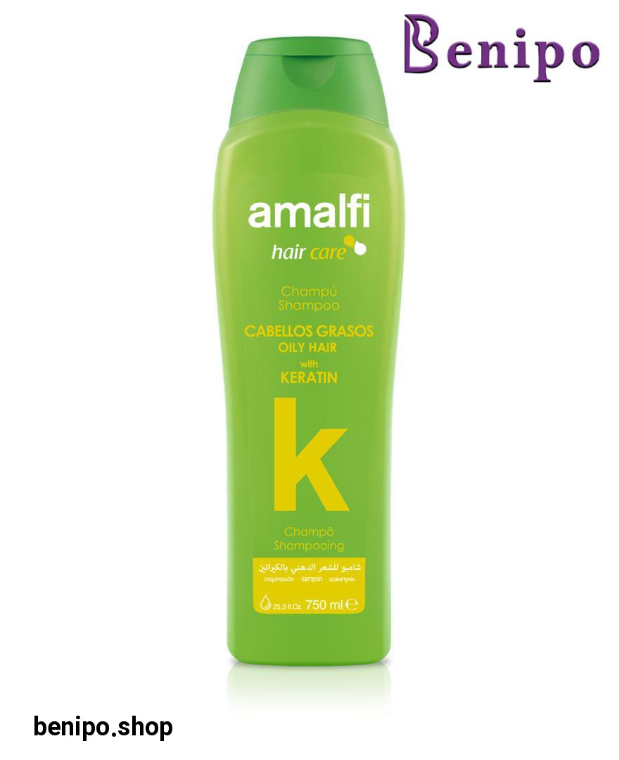 شامپو کراتینه مو های چرب سبز 750 میل