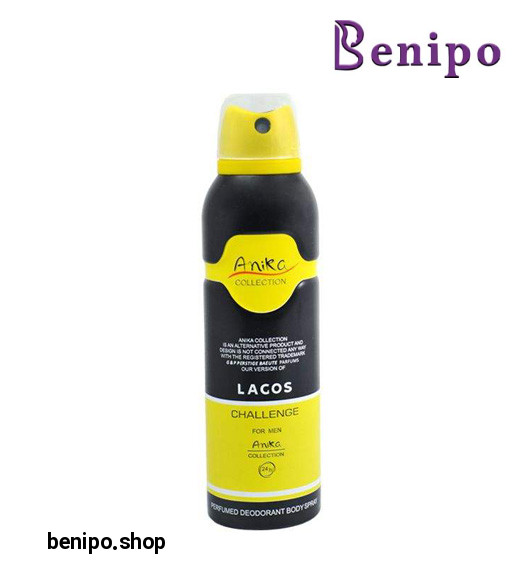 اسپری بدن مردانه Lacoste Challenge حجم 200میل
