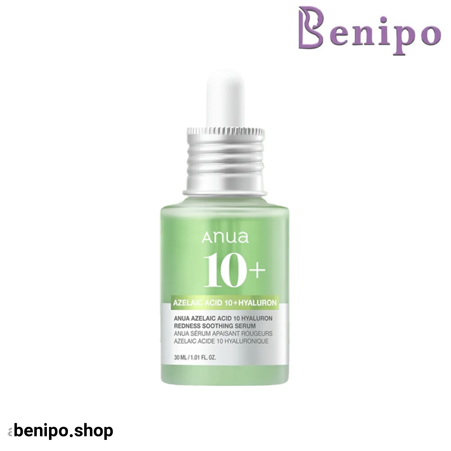 سرم تسکین دهنده قرمزی آزلائیک اسید 10+ و هیالورون آنوا