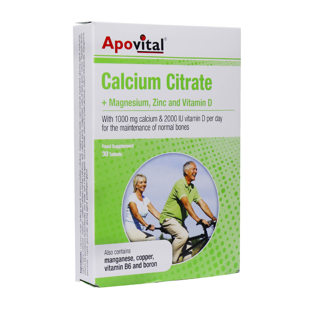 قرص Calcium Citrate همراه با منیزیم زینک و ویتامین D بسته 30 عددی