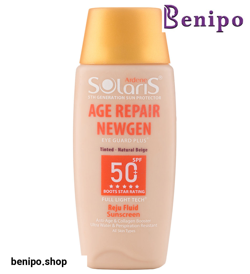 فلوئید ضد آفتاب دارای SPF 50 مناسب پوست دارای چروک سطحی رنگی حجم 75 میل