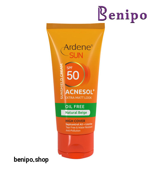 ضد آفتاب رنگی فاقد چربی اس پی اف 50 مات کننده مدل آکنه سل پلاس