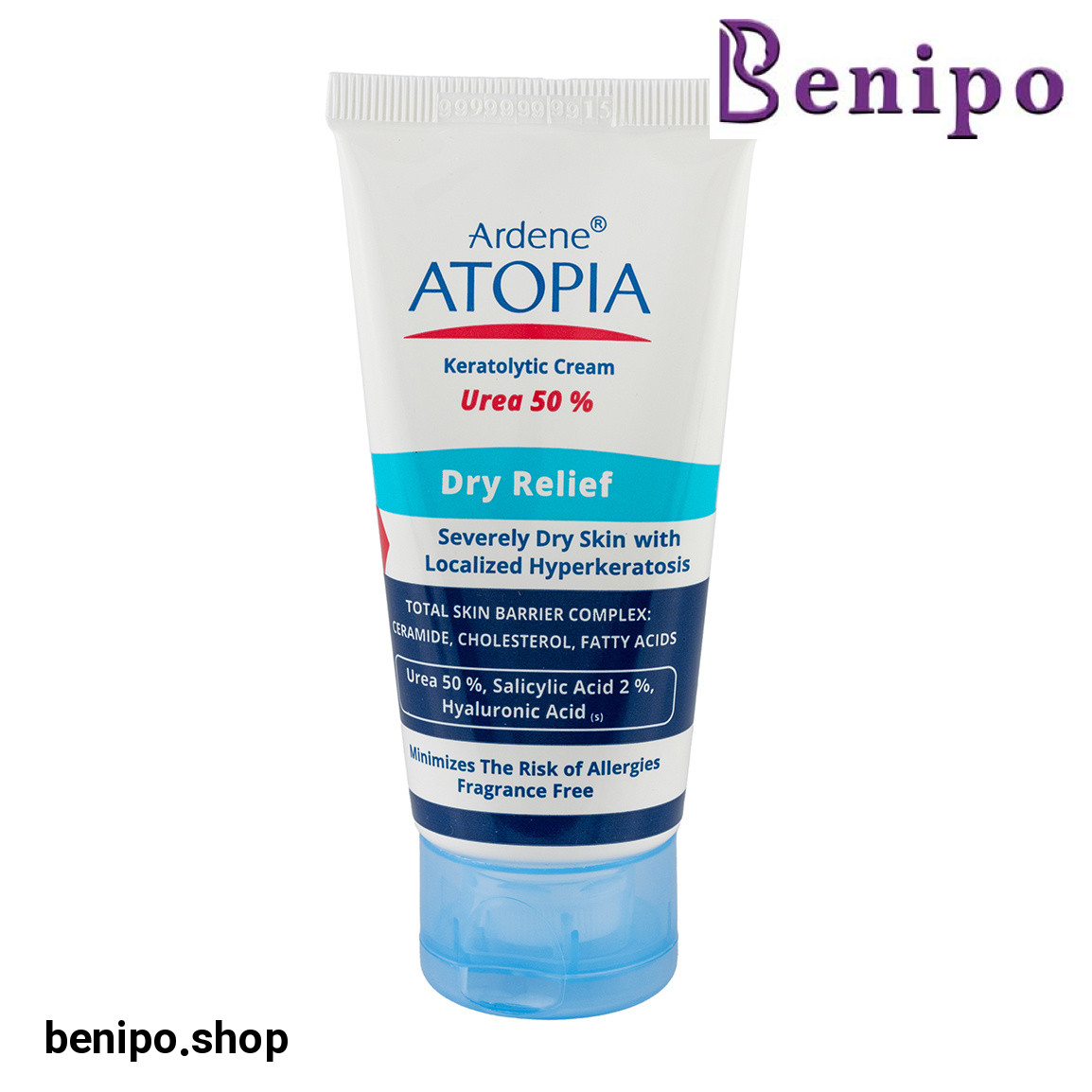 کرم لایه بردار قوی Dry Relief حاوی اوره 50 درصد آتوپیا حجم 50میل