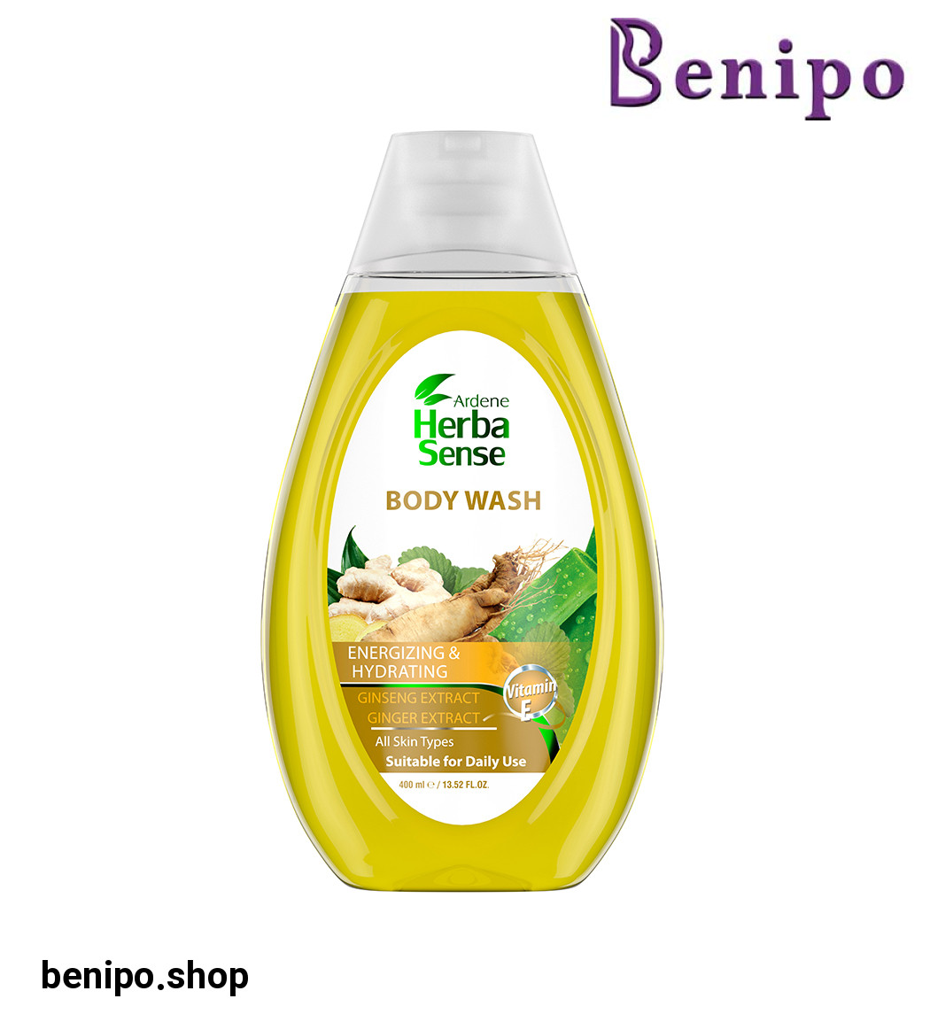 شامپو بدن جینسینگ و زنجبیل با رایحه انرژی بخش حجم 400 میلی لیتر