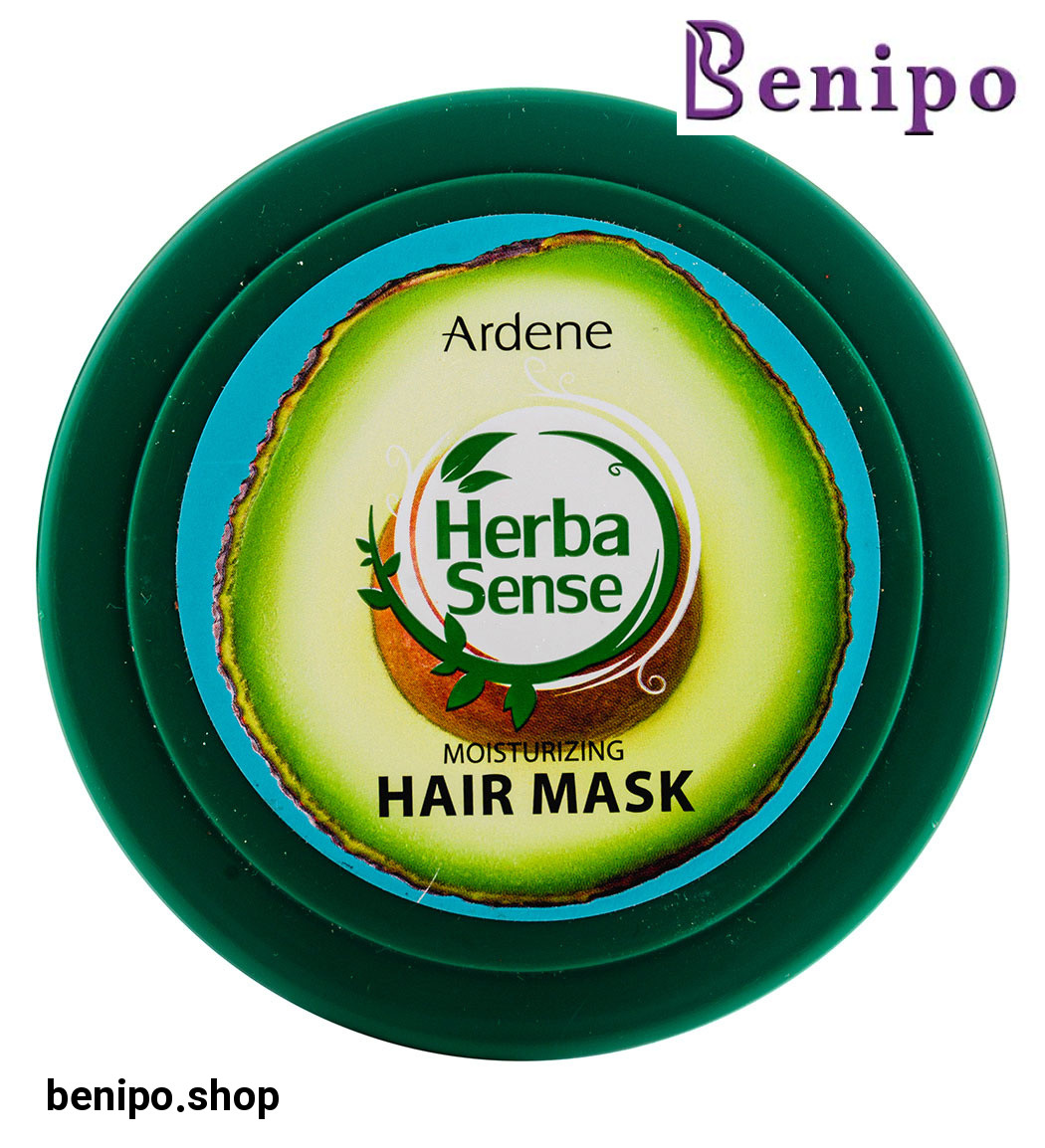ماسک مو هرباسنس حاوی ژل آلوئه ورا و روغن آووکادو مناسب موهای خشک و دارای موخوره 250گرم