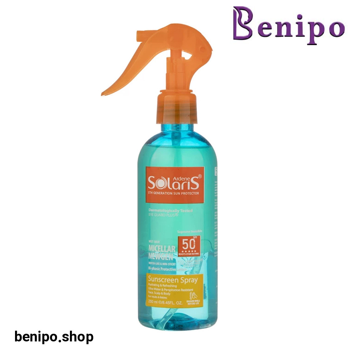 لوسیون ضد آفتاب دو فاز مدل میسلار نیوژن +SPF50 حجم 250 میلی لیتر