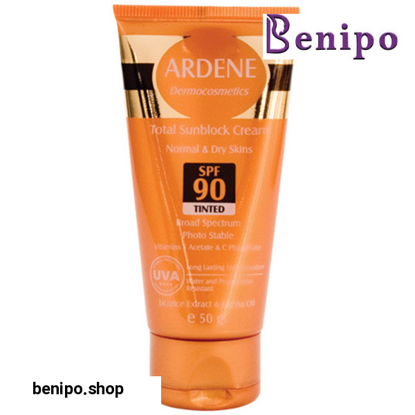 کرم ضد آفتاب رنگی اس پی اف 90