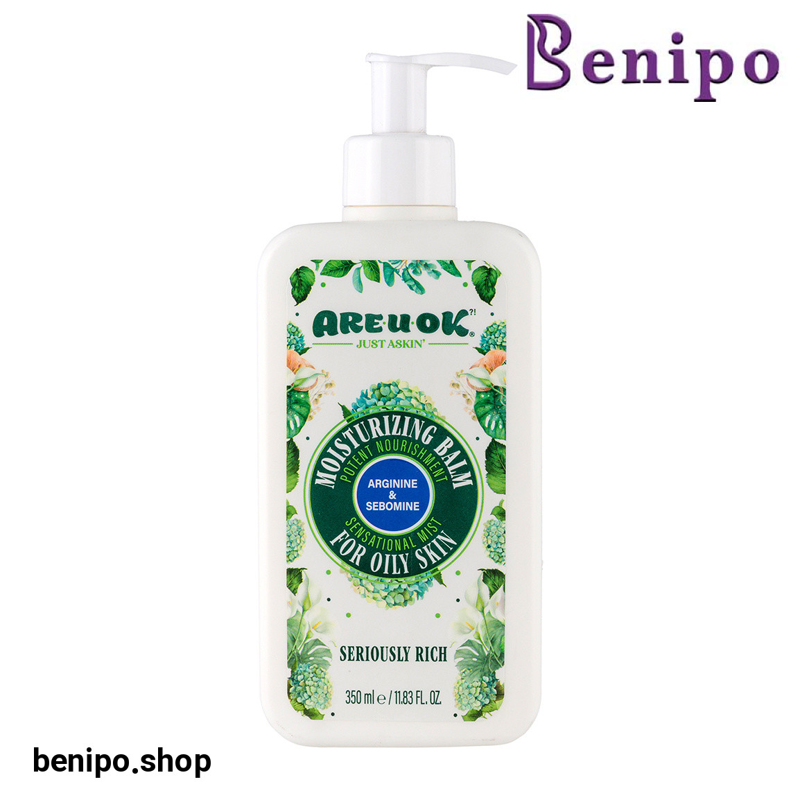 کرم پمپی مرطوب کننده قوی آرژنین مناسب پوست چرب 350 گرم