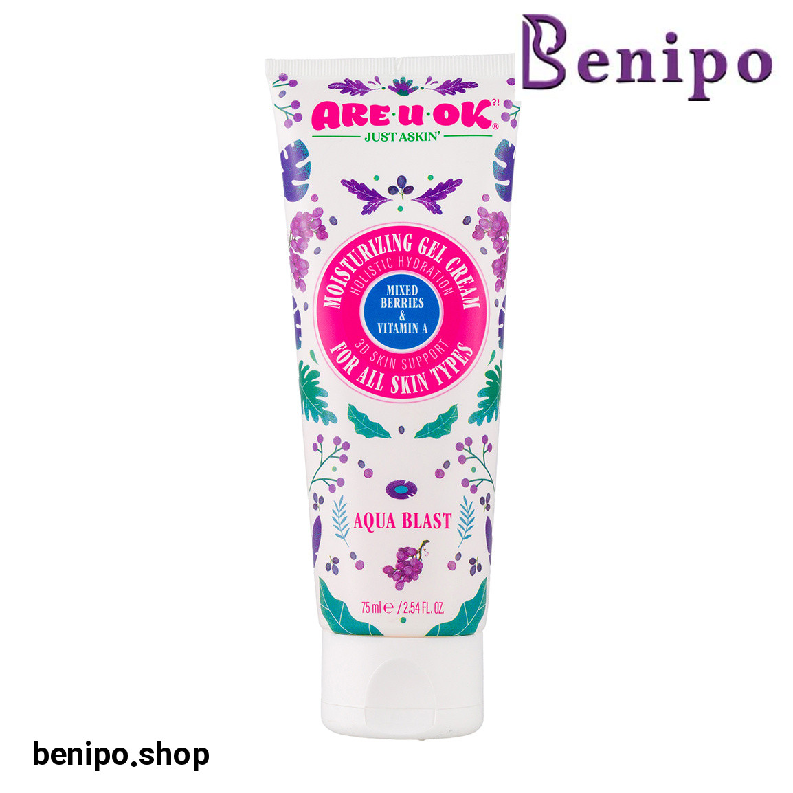 کرم ژل آبرسان تمشک حاوی ویتامین A حجم 75 میل