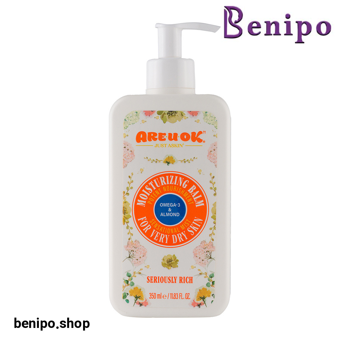 کرم پمپی مرطوب کننده قوی امگا 3 مخصوص پوست خیلی خشک 350 گرم