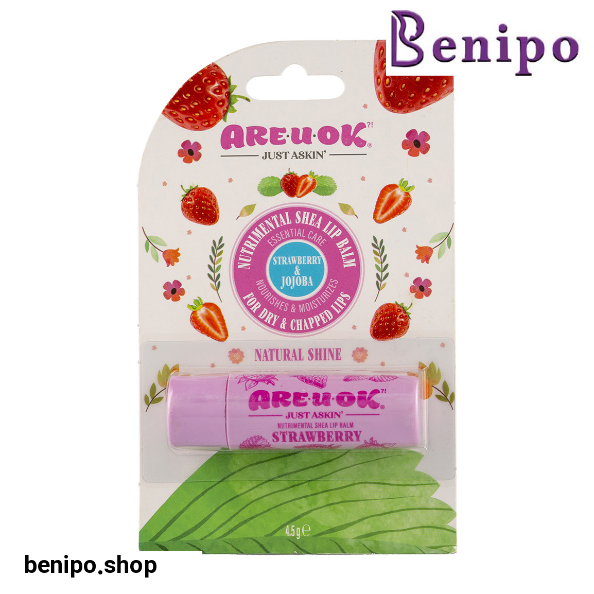 بالم مرطوب کننده لب با طعم توت فرنگی