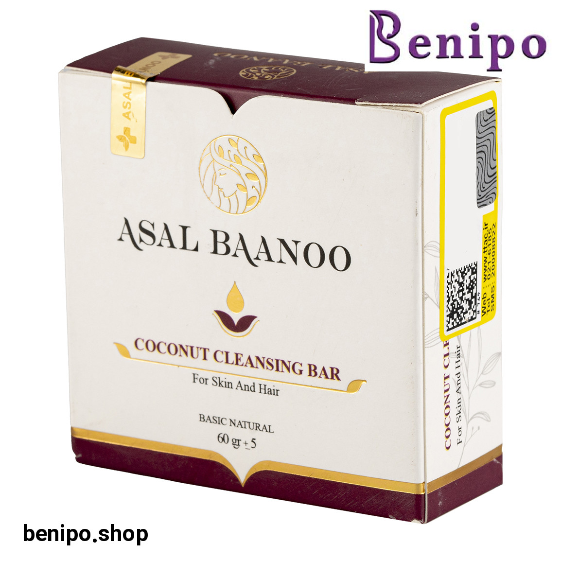 پن نارگیل مناسب پوست و مو وزن 60 گرم