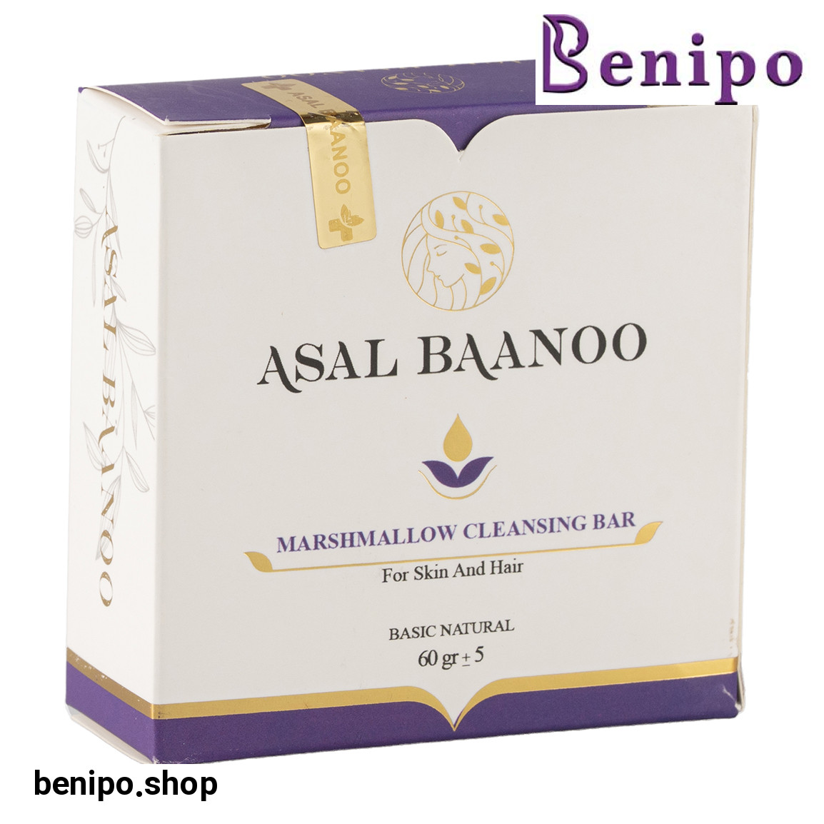 پن شستشو حاوی عصاره گل ختمی مناسب پوست و مو وزن 60 گرم