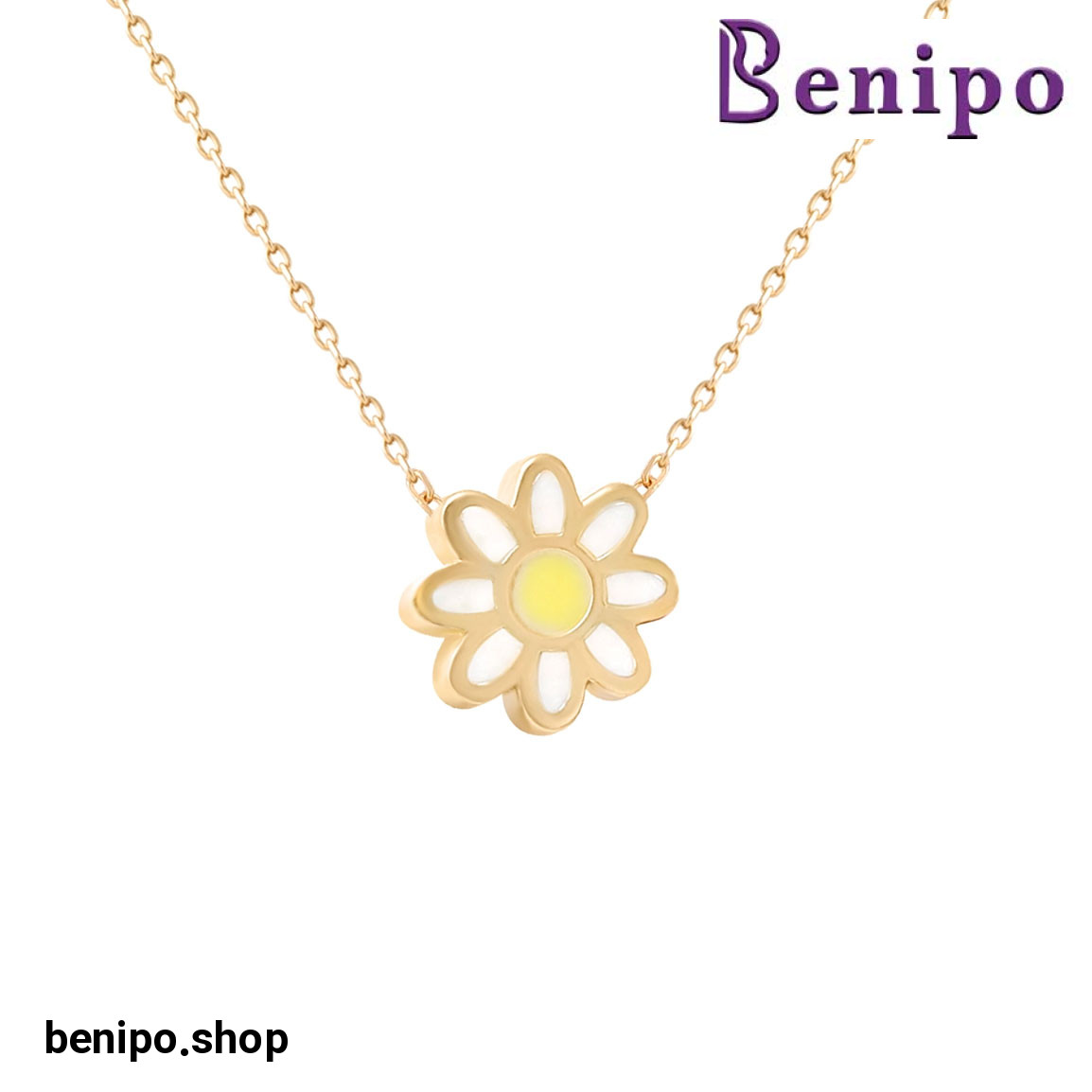 گردنبند طلا گل بابونه 2.01 گرم