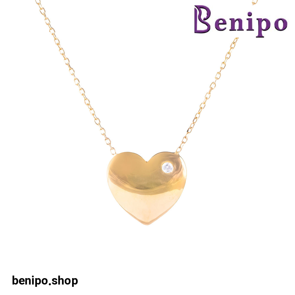 گردنبند طلا قلب دامله 2.11 گرم