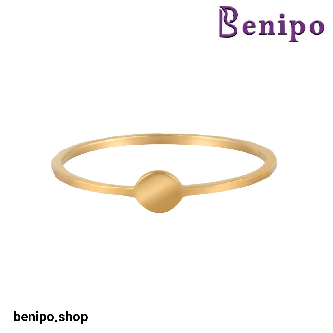 انگشتر طلا مدل مینیمال دایره همرد سایز52