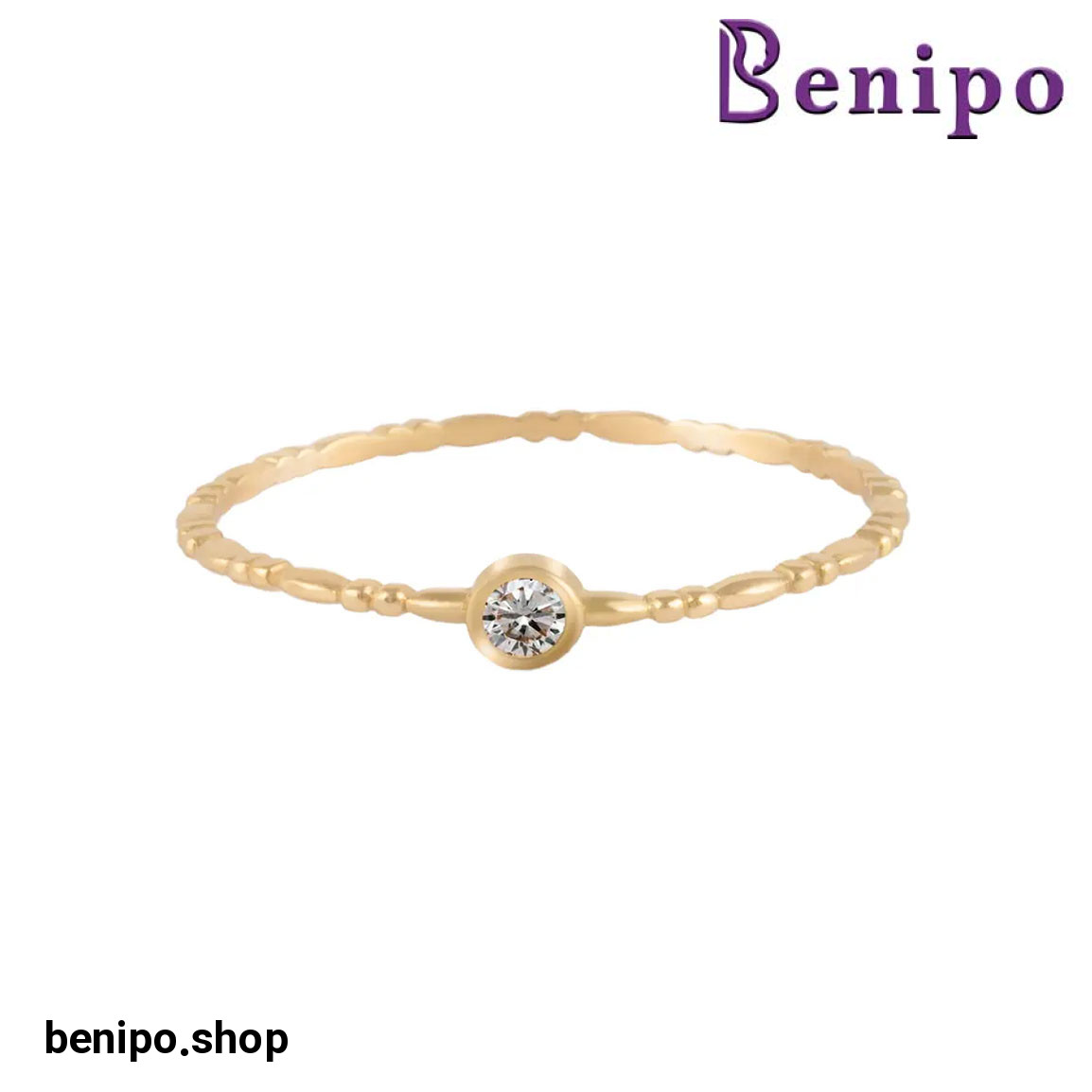 انگشتر طلا مدل نگینی ژولیت سایز53