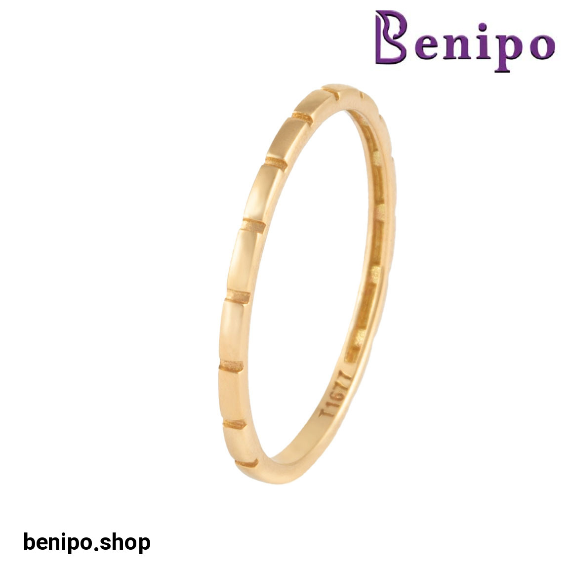 انگشتر طلا مدل هاشور سایز53