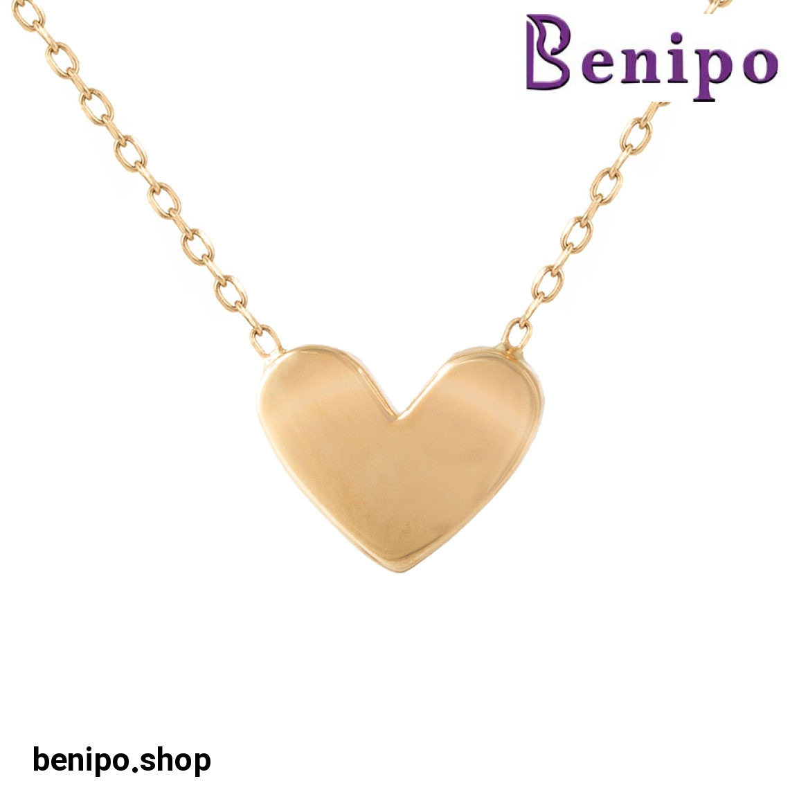 گردنبند طلا قلب گولدن 1.48 گرم