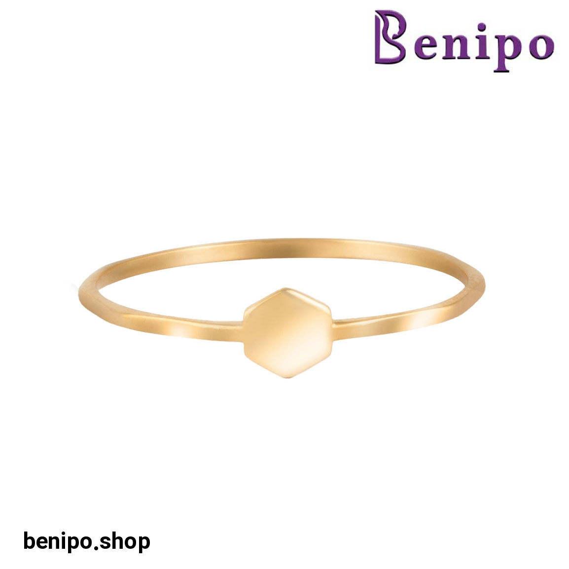 انگشتر طلا مدل هگزا مهره سایز52