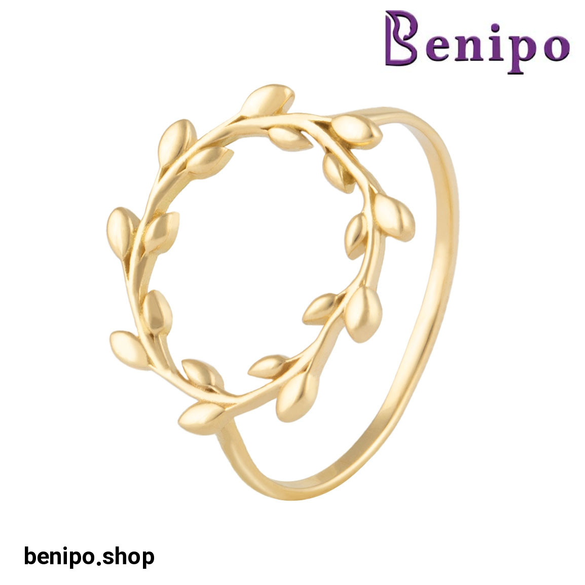 انگشتر طلا مدل حلقه خزان سایز54