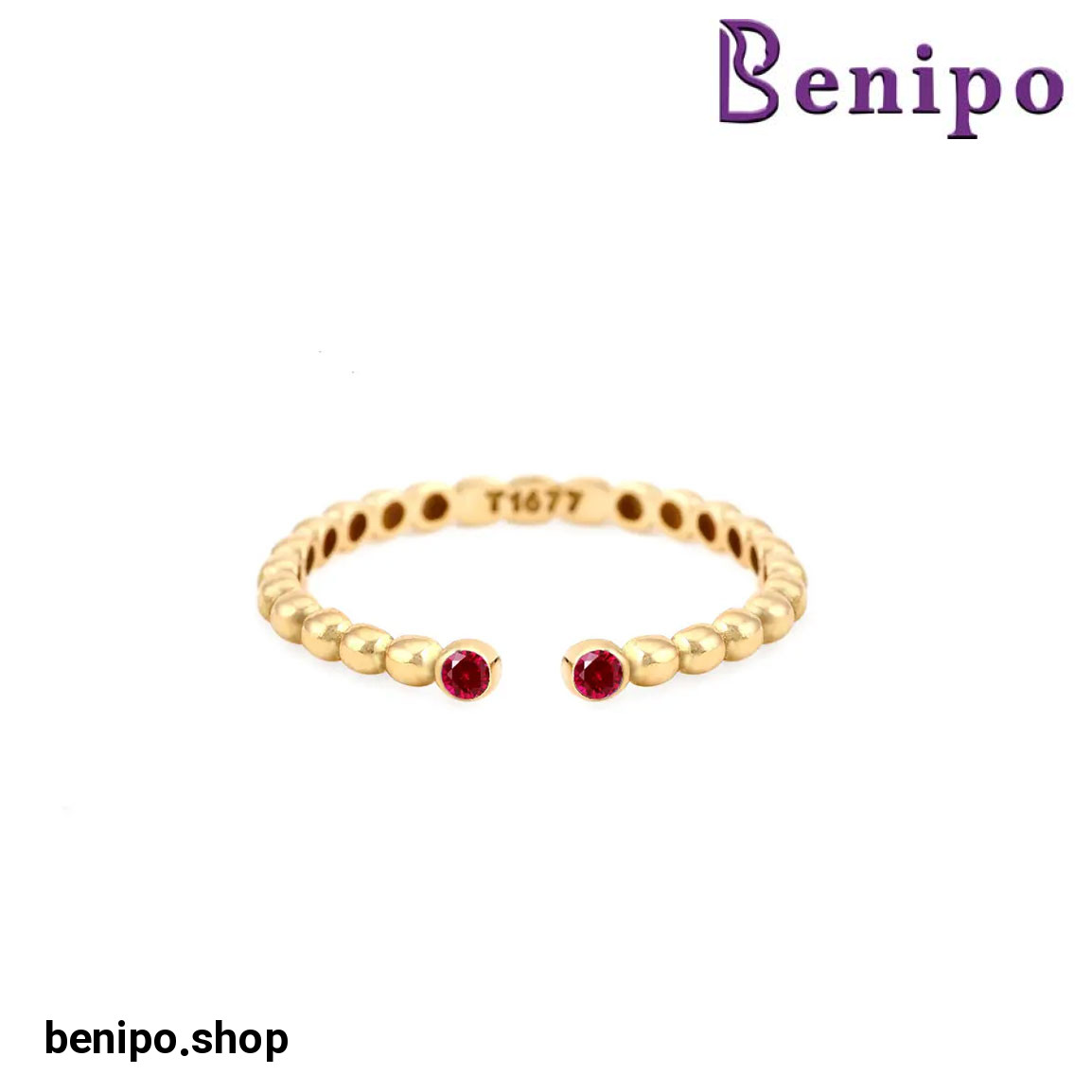 انگشتر طلا لیا اناری سایز53 1.1 گررم