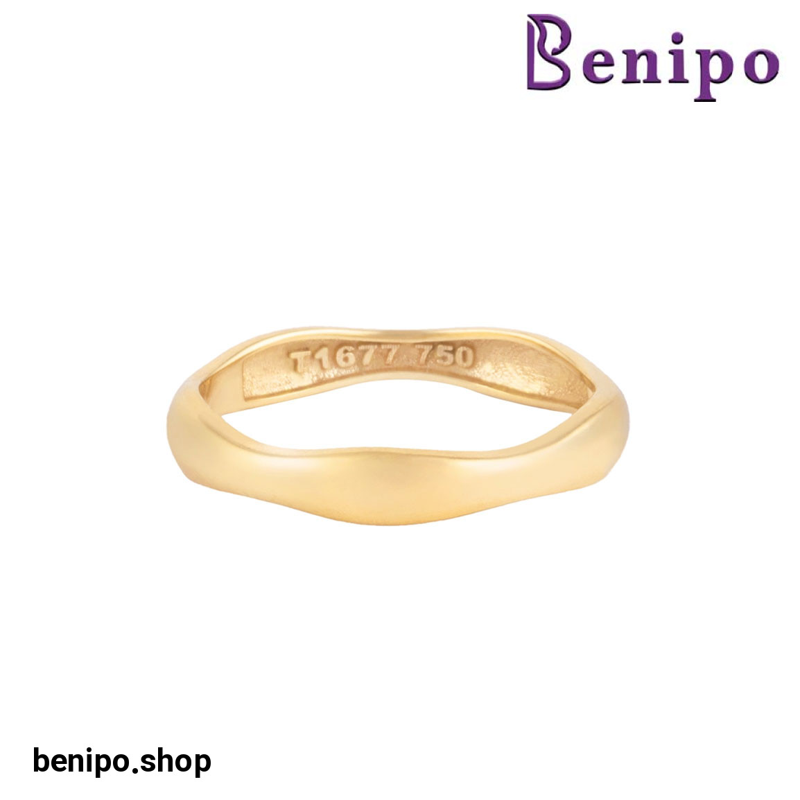 انگشتر طلا مدل لیکویید گلد سایز52