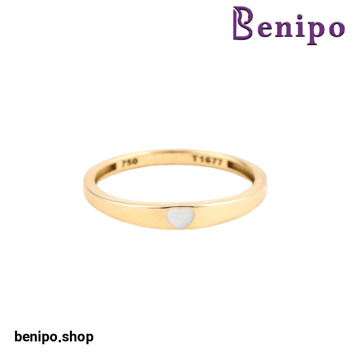 انگشتر طلا مدل قلب کوچک سایز53